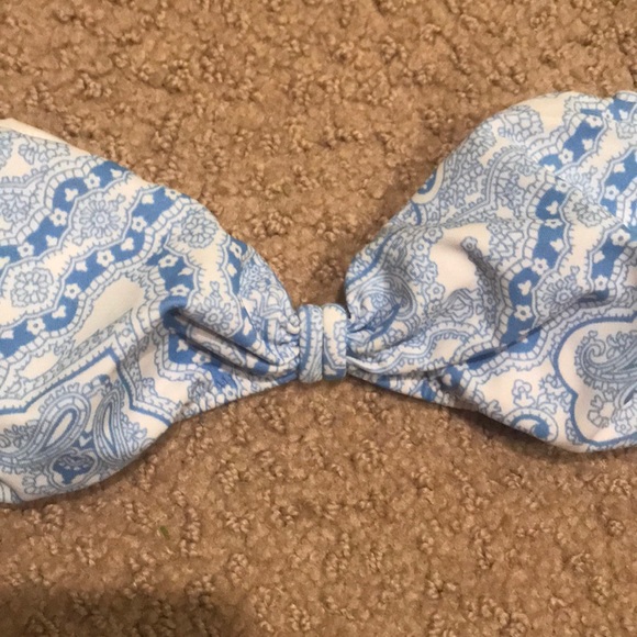 Strapless blue paisley VS bikini top - Picture 3 of 4